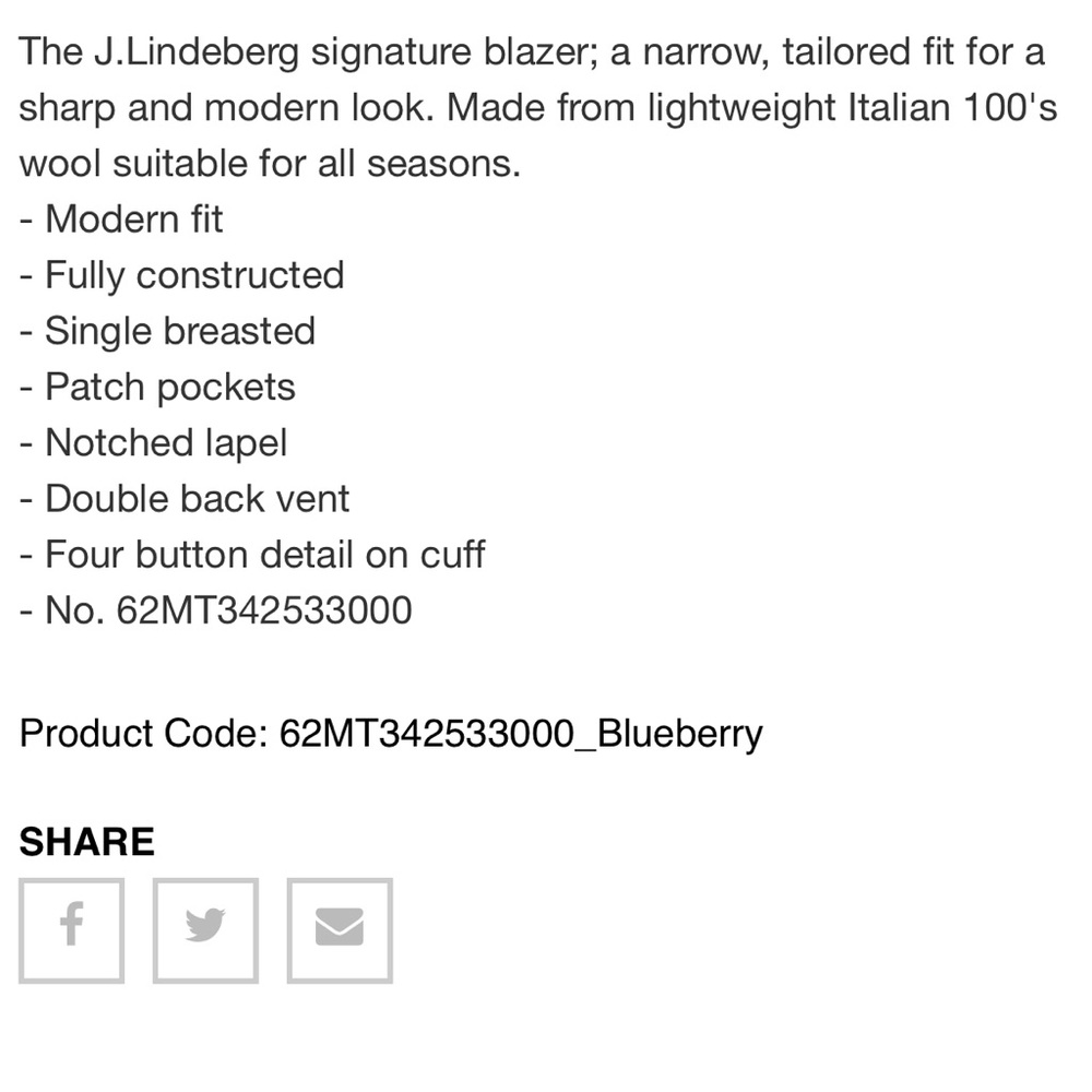 J. Lindeberg Signature Blazer, NWT! - Picture 5 of 5